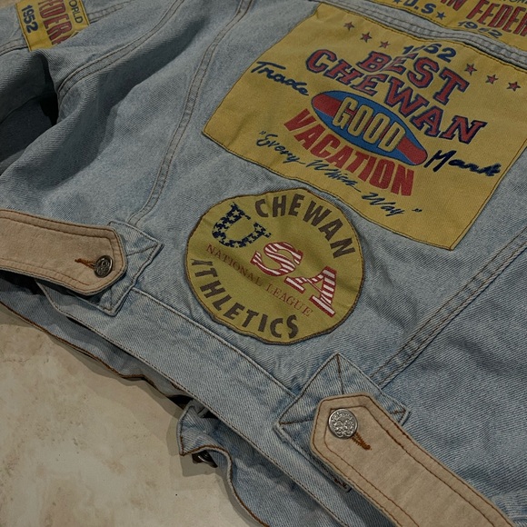 90’s Vintage Chewan USA Athletics Denim Jacket - Picture 2 of 14